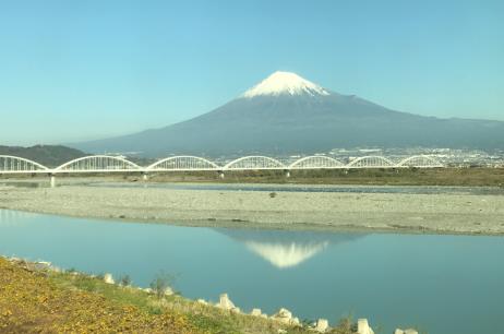富士川の逆さ富士