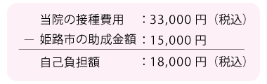姫路市RSワクチン公費助成の費用